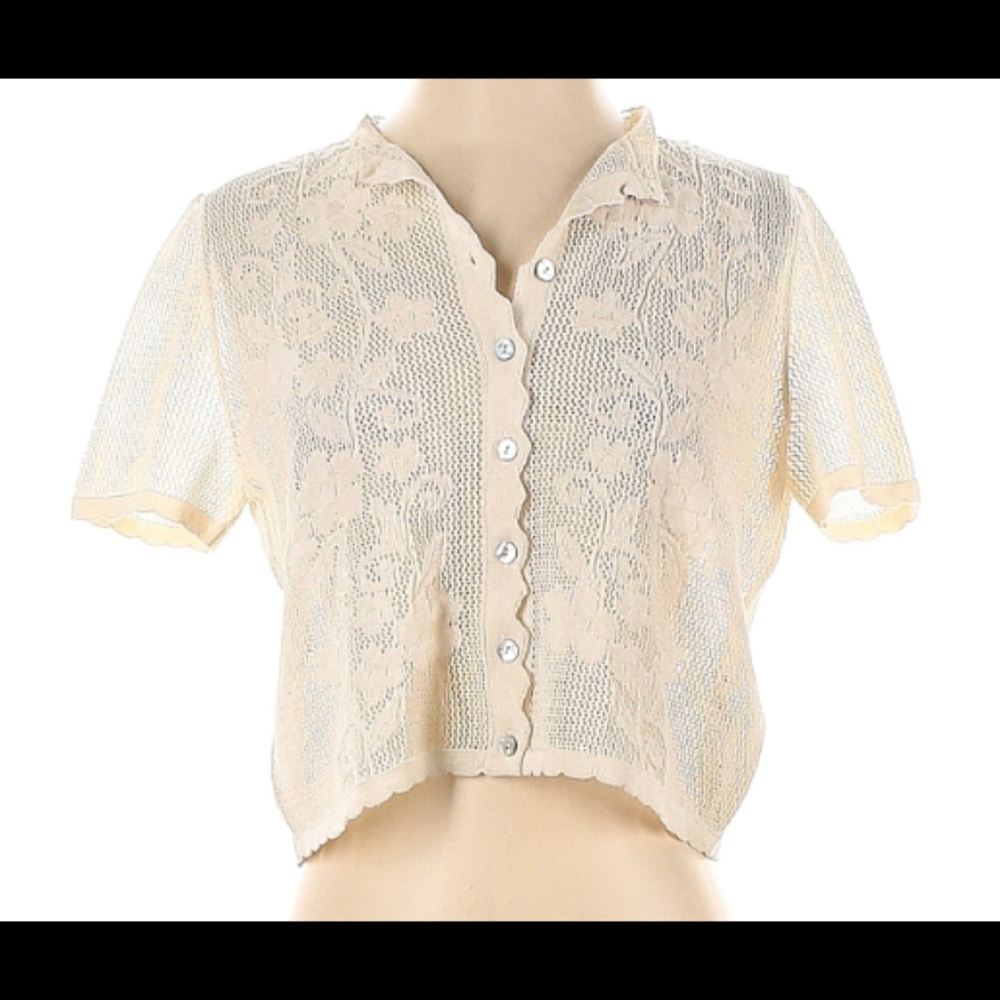Zara Ivory Top Sz M